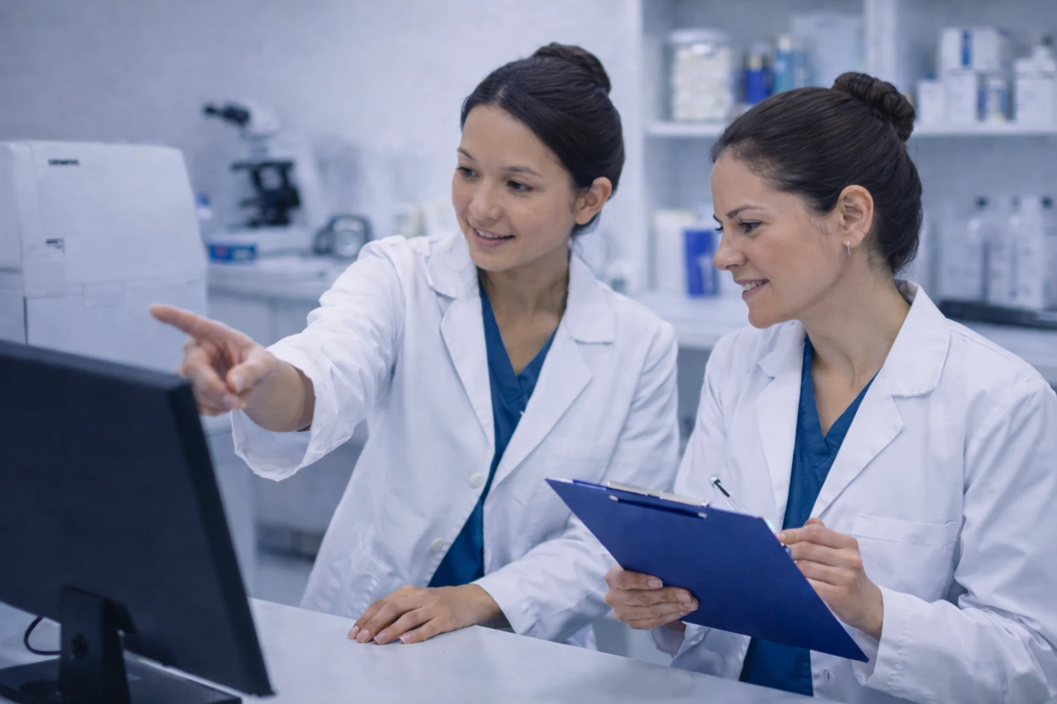 Laboratory technician working